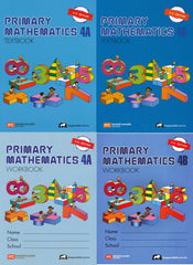 Singapore Math: Grade 4 Primary Math ( US Edition) Textbook 4A & 4B + Workbook 4A & 4B ( 4 books Set )