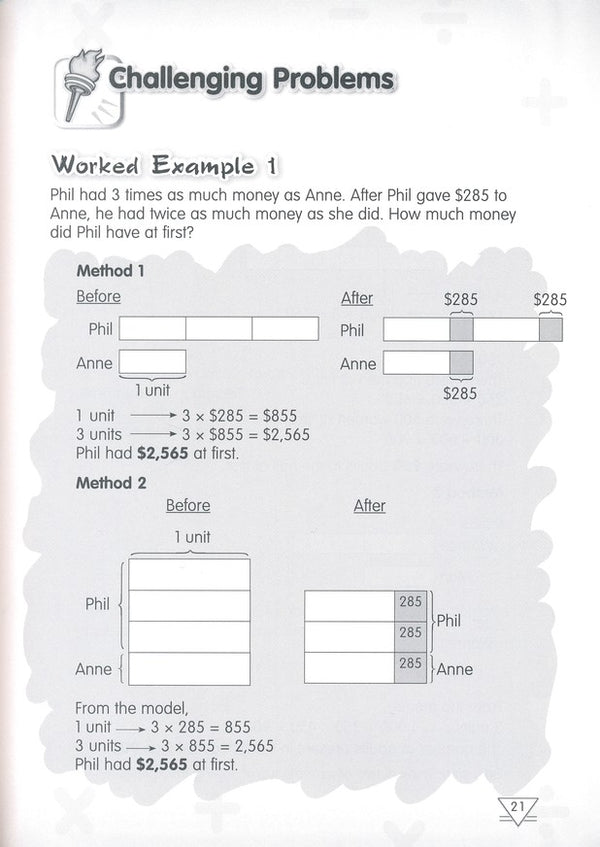 Singapore Math: Grade 4 Primary Mathematics Challenging Word Problems  (Common Core Edition)