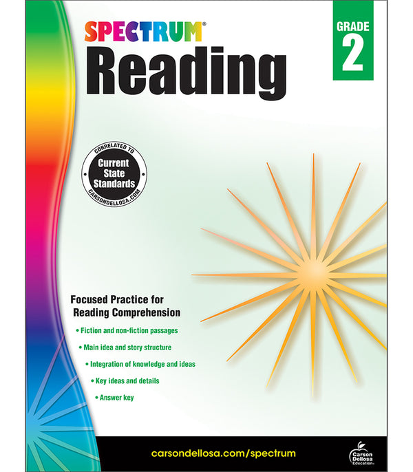 Spectrum Grade 2 Reading+Writing+Subtraction+Word Problems Workbooks (4 book set)