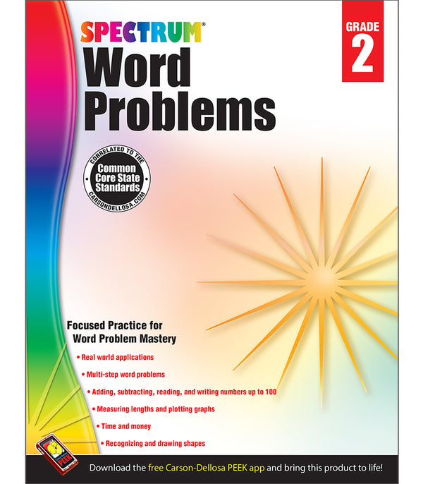 Spectrum Grade 2 Reading+Writing+Subtraction+Word Problems Workbooks (4 book set)
