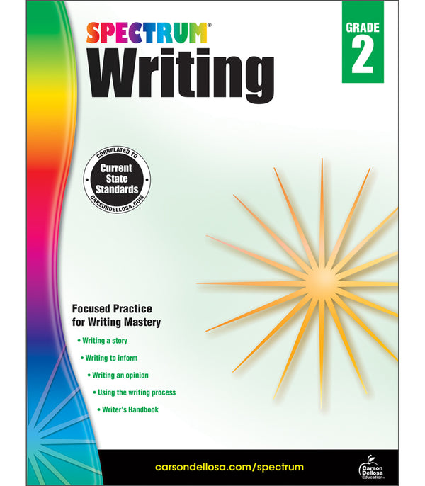 Spectrum Grade 2 Reading+Writing+Subtraction+Word Problems Workbooks (4 book set)