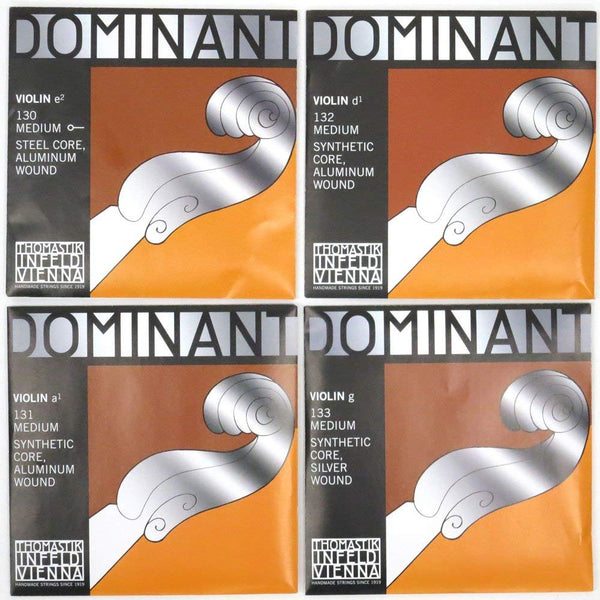 Thomastik-Infeld 135 Dominant Violin Strings, Complete Set, 135, 4/4 Size, with Aluminum Wound Ball End E String