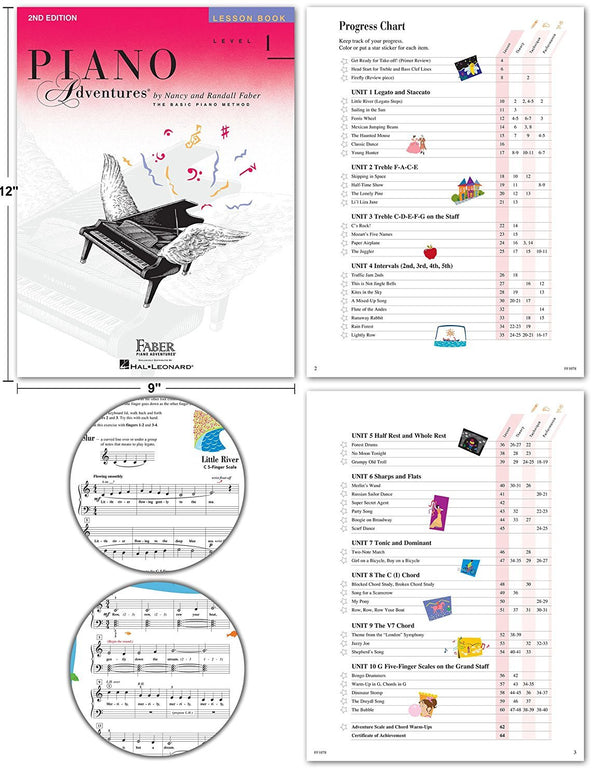 Faber Piano Adventures Level 1 Learning Library Set Includes Lesson, Theory, Performance, Technique & Artistry Books