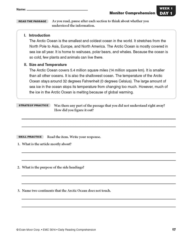 Evan Moor Daily Grade4 ( 4 book set :6-Trait Writing, Academic Vocabulary,MATH , Reading )