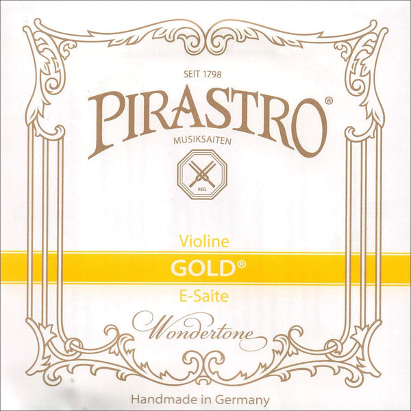 Pirastro Gold Label 4/4 Violin E String - Medium - Steel - Loop End