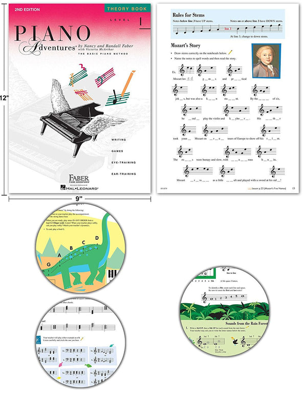 Faber Piano Adventures Level 1 Learning Library Set Includes Lesson, Theory, Performance, Technique & Artistry Books