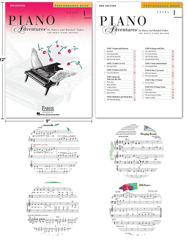 Faber Piano Adventures Level 1 Learning Library Set Includes Lesson, Theory, Performance, Technique & Artistry Books