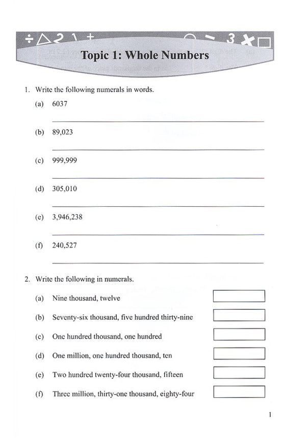 Singapore Math: Grade 5 Primary Mathematics Intensive Practice 5A