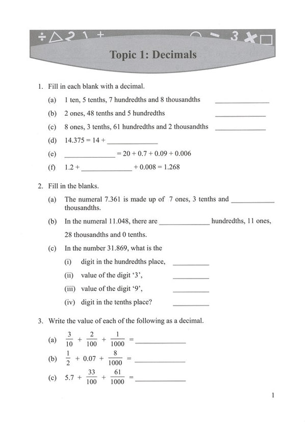 Singapore Math: Grade 5 Primary Mathematics Intensive Practice 5A & 5B