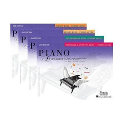 Faber Piano Adventures Primer Level Learning Library Pack - Lesson, Theory, Performance, and Technique & Artistry Books