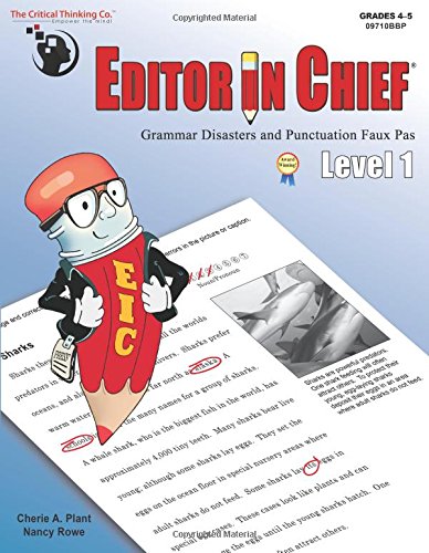 The Critical Thinking Editor In Chief Level 1 School Workbook