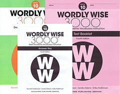 Wordly Wise 3000 Fourth Edition Student Edition + Test Booklet + Answer Key Set Grade 10
