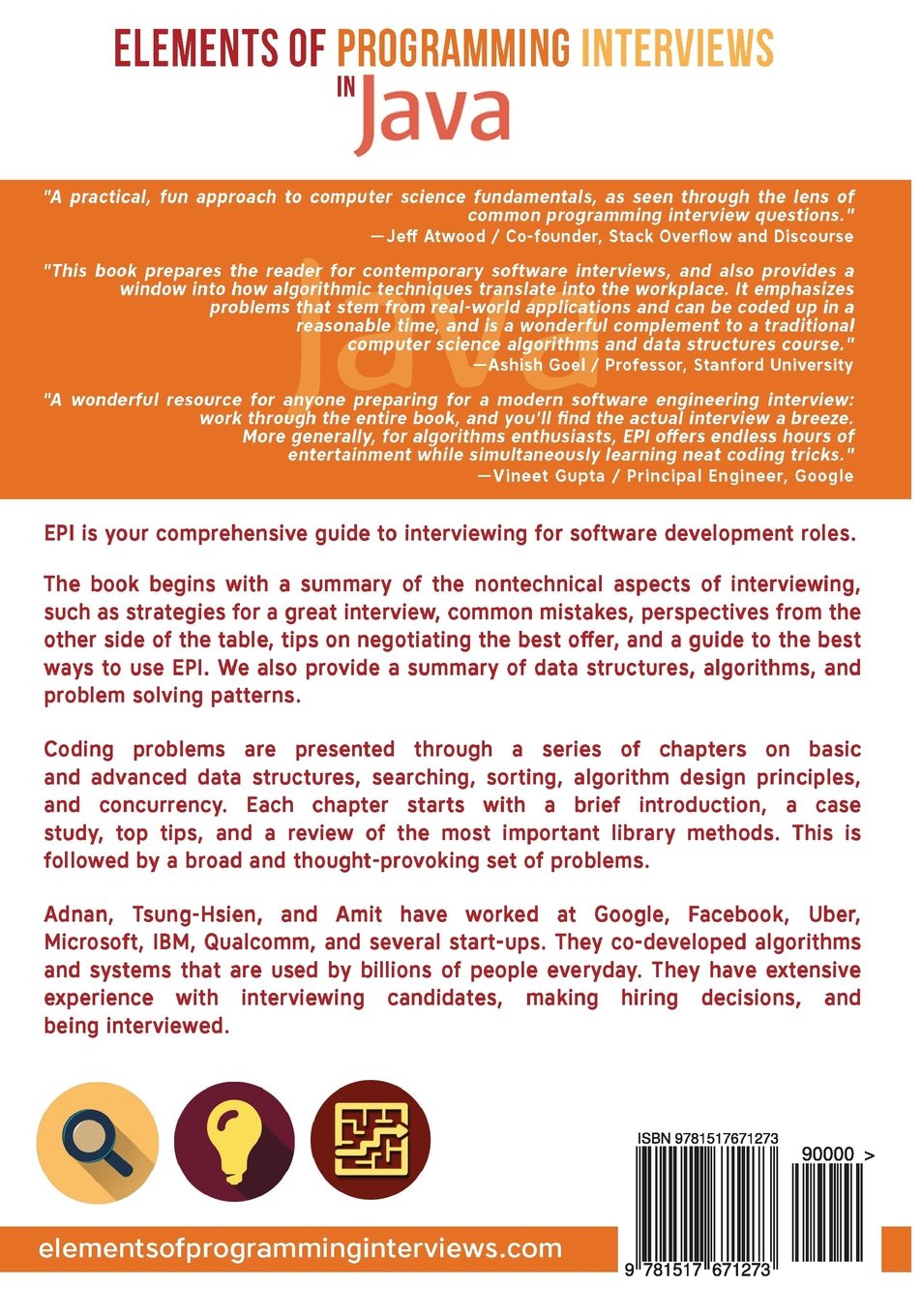 Elements of Programming Interviews in Java: The Insiders' Guide | STEMCOOL