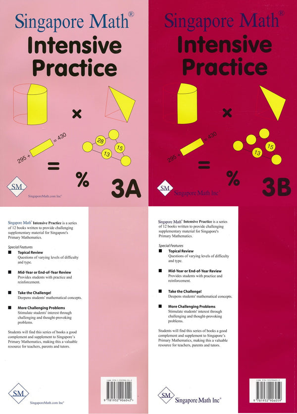 Singapore Math: Grade 3 Primary Mathematics Intensive Practice 3A & 3B