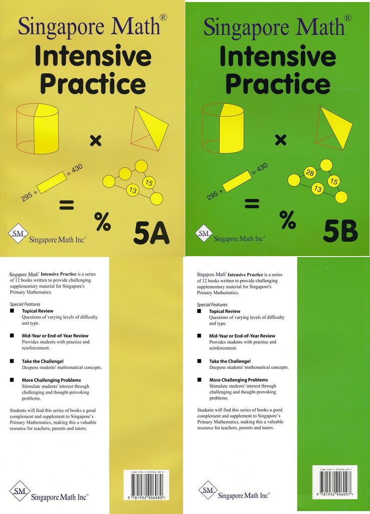 Singapore Math Grade 5 Primary Mathematics Intensive Practice 5A & 5B